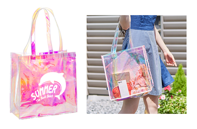 PVC オーロラバッグ 幅350×ﾏﾁ150×高350mm | オリジナルグッズ・OEM