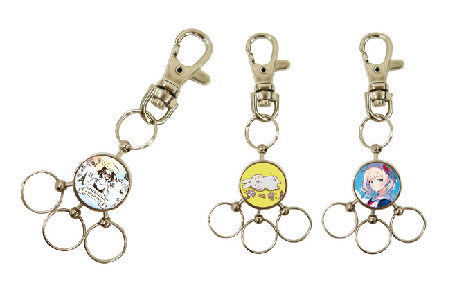 着脱可能 ロータリー 3連 キーホルダー | オリジナルグッズ・OEM
