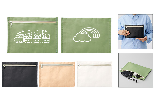 フラットポーチ♡レディパネル レジャーシート素材 フラット ポーチ | オリジナルグッズ・OEM