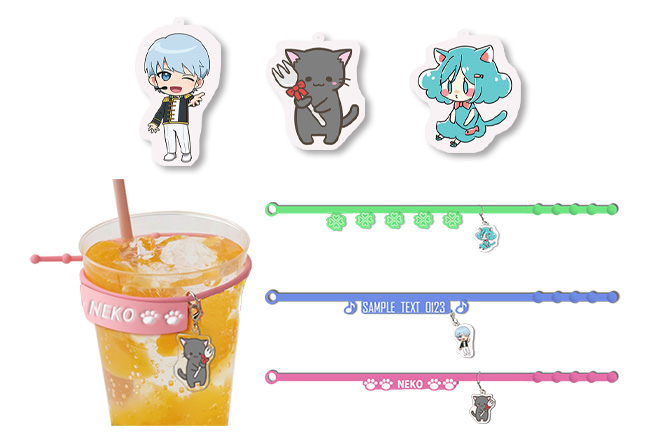 ダイカット アクリル チャーム付 ドリンク マーカー | オリジナル
