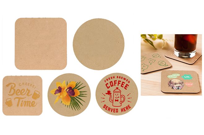 MDF コースター | オリジナルグッズ・OEM・ノベルティ製作
