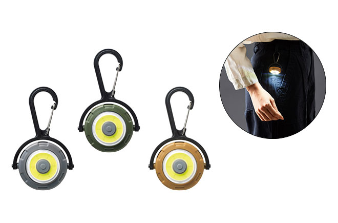 カラビナ付 360度回転 COBライト | オリジナルグッズ・OEM・ノベルティ製作