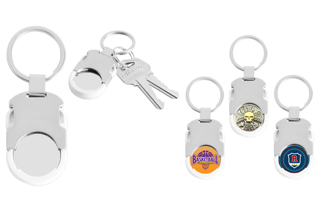 3Dコイン メタル キーホルダー 挿入タイプ | オリジナルグッズ・OEM