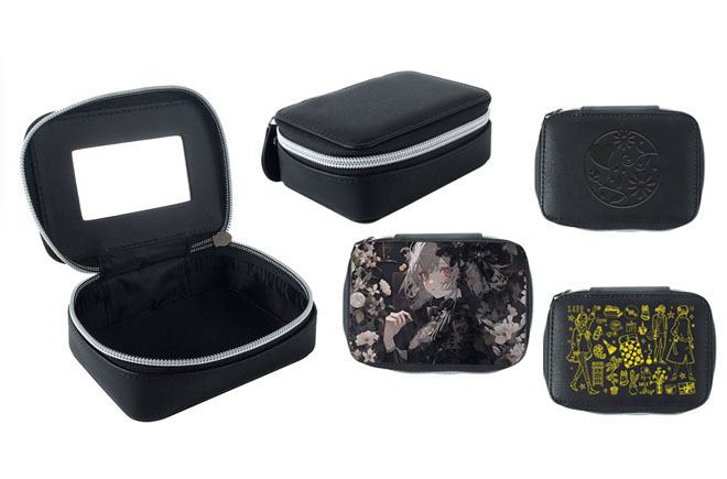 コスメ用　ポーチ　オリジナル PUレザー ミラー付 コスメ ポーチ | オリジナルグッズ・OEM