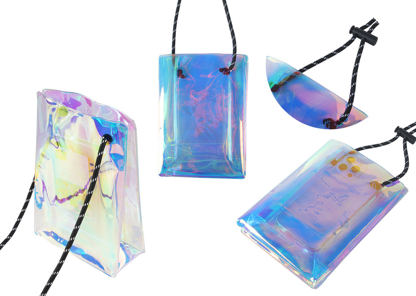 PVC ネックストラップ付 オーロラ スマホ バッグ | オリジナルグッズ
