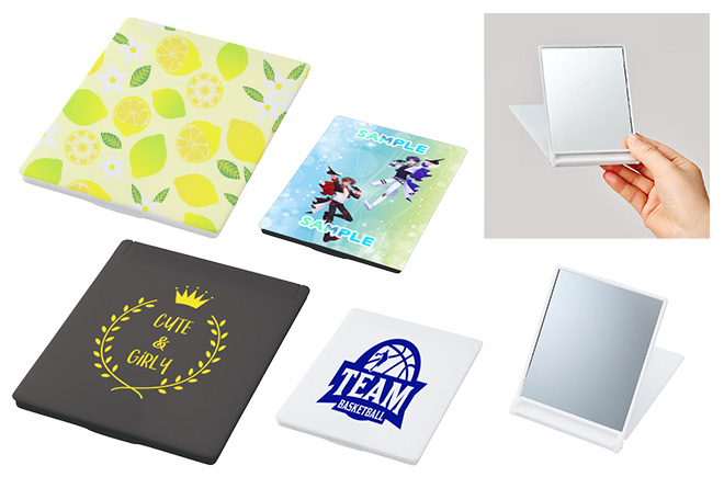 全面印刷対応 スクエア型 ミラー | オリジナルグッズ・OEM・ノベルティ製作