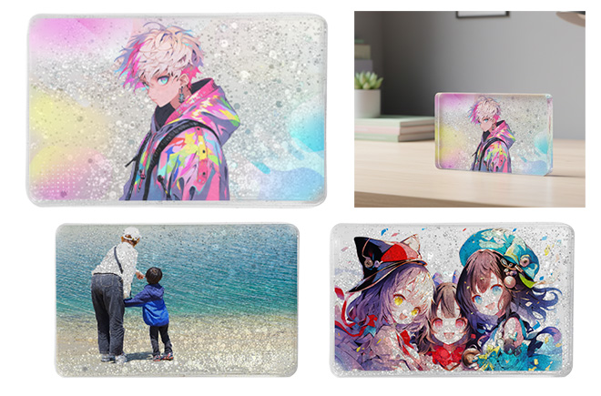 ラメグリッター入り ミニアクリル ブロック | オリジナルグッズ・OEM